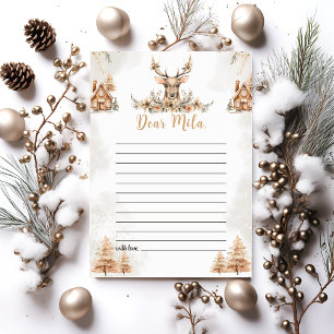 Reindeer Christmas Time Capsule Note Message Card