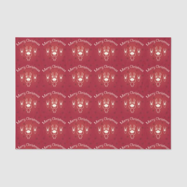 Reindeer Christmas Tissue Paper (Front)
