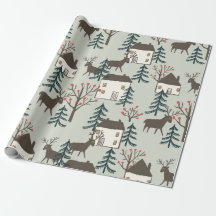 Reindeer christmas wrapping paper