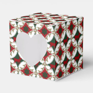 Reindeer Circles-2-PARTY FAVOR BOX, sq heart box