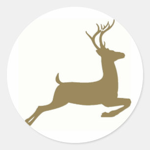 Reindeer Classic Round Sticker