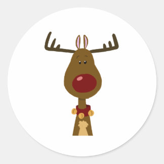 Reindeer Classic Round Sticker