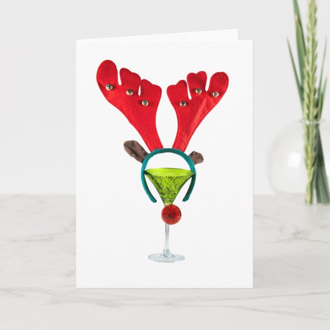 Reindeer Cocktail Card (Front)
