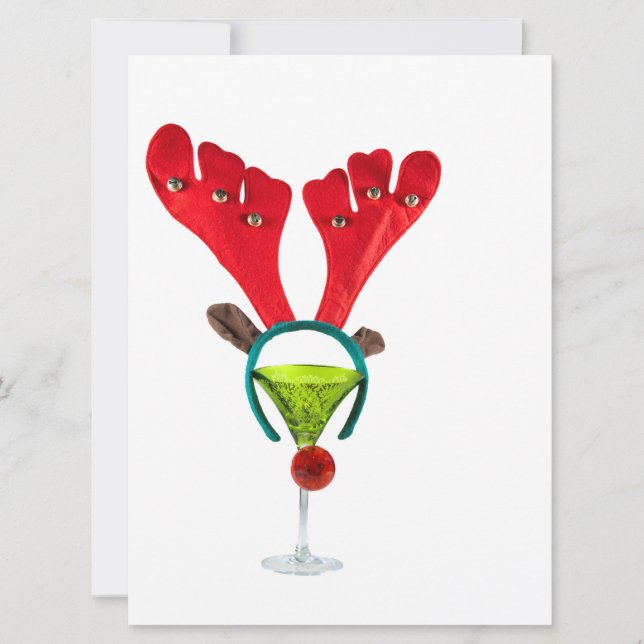 Reindeer Cocktail Invitation (Front)