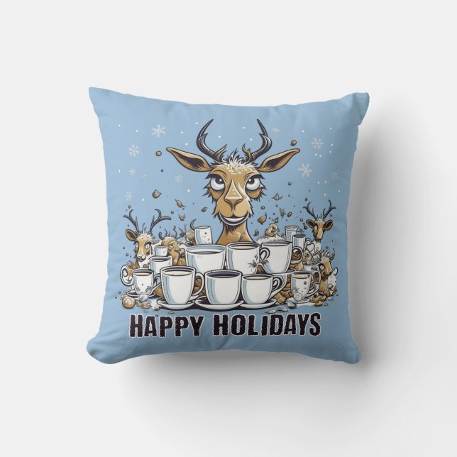 Reindeer Coffee Cushion (Front)