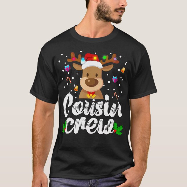 Reindeer Cousin Crew Funny Christmas 2024 	s Kid A T-Shirt (Front)