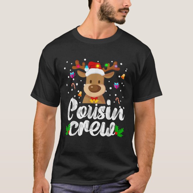 Reindeer Cousin Crew Funny Christmas Pyjamas Kids  T-Shirt (Front)