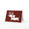Reindeer Dachshund Plaid Christmas Cards
