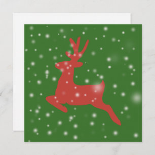 Reindeer Deer Santa X-mas New Year Invitatation Invitation