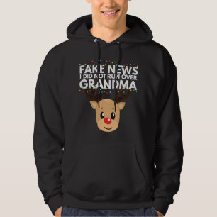 Reindeer Didn't Run Over Grandma Hilarious Funny C Hoodie