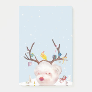 Reindeer Dog with Christmas Ornaments Post-it Notes