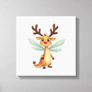 Reindeer Dragonfly Canvas Print