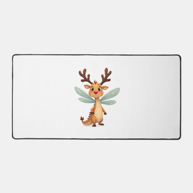 Reindeer Dragonfly Desk Mat (Front)