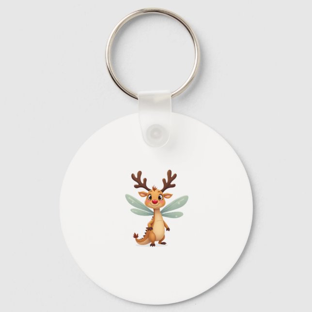 Reindeer Dragonfly Key Ring (Front)