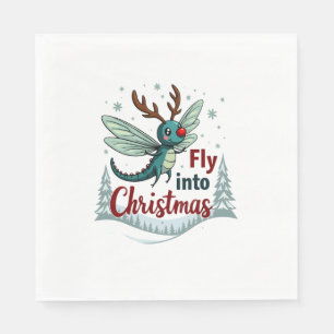 Reindeer Dragonfly Napkin