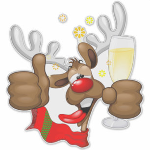 Reindeer Drunk Funny Christmas Character