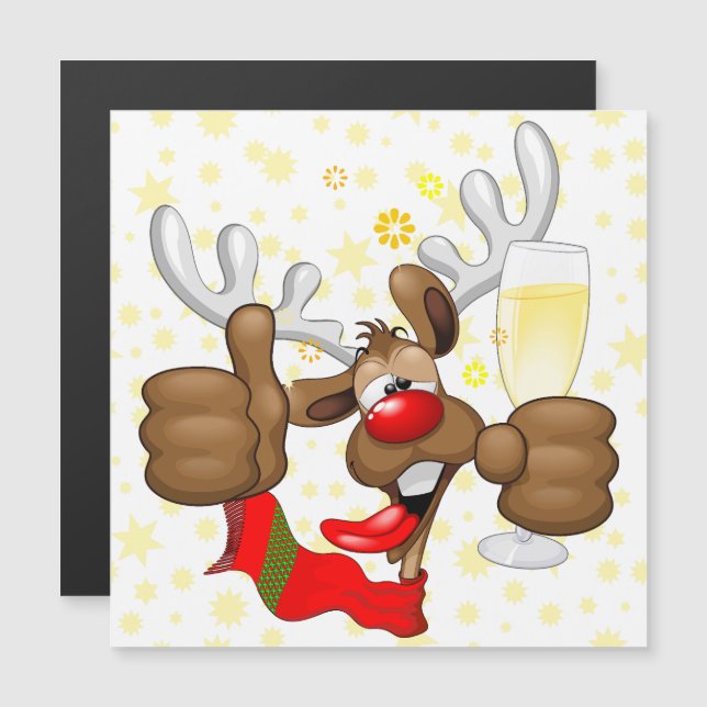 Reindeer Drunk Funny Christmas Character (Front/Back)