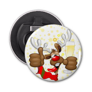 Reindeer Drunk Funny Christmas Character Bottle Opener