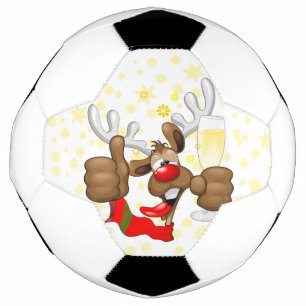 Reindeer Drunk Funny Christmas Character Football