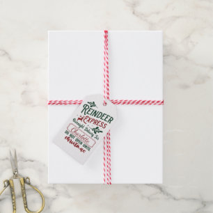 Reindeer Express for a joyful Christmas! Gift Tags