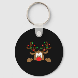 Reindeer Face Matching Family Christmas Deer Girl Key Ring