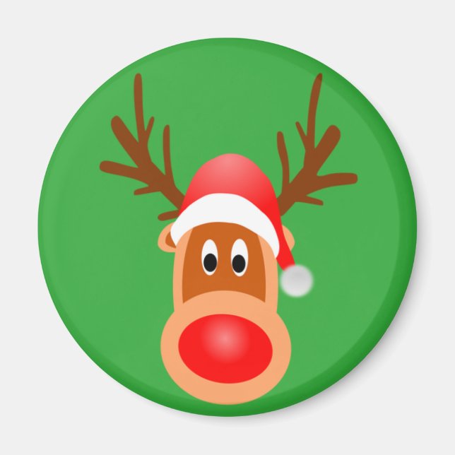 Reindeer face on magnet (Front)
