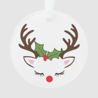 Reindeer face ornament