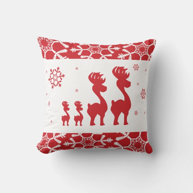 Reindeer Family Cushion (Front)