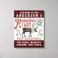 Reindeer Farm Rustic Vintage Farmhouse Custom Name
