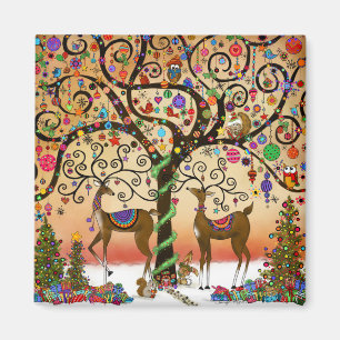 Reindeer Festive Cute Ornaments Christmas Tree Magnet
