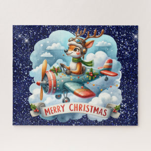 Reindeer Flying Aeroplane Puzzle