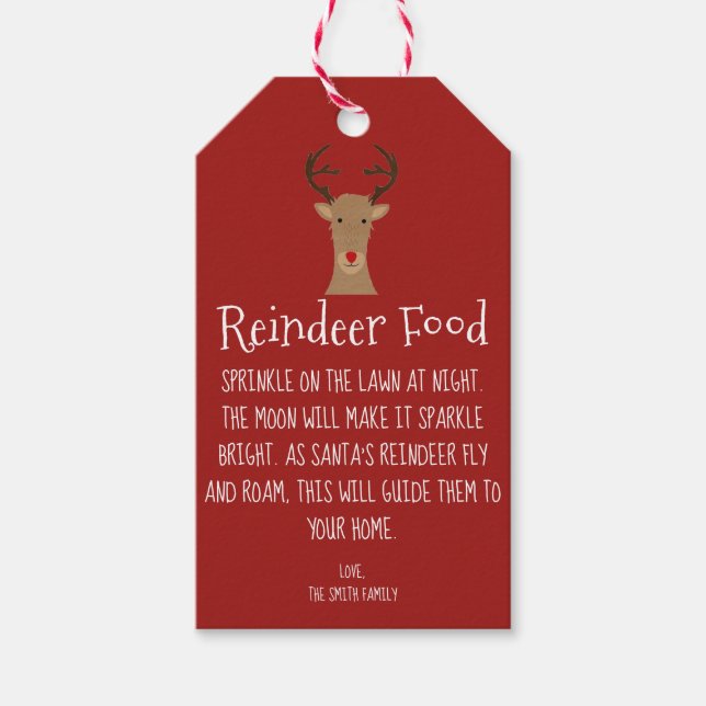 Reindeer Food Gift Tags (Front)