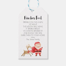 Reindeer Food Personalised Gift Tag