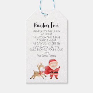 Reindeer Food Personalised Gift Tag