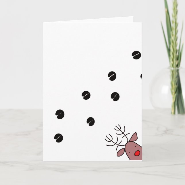 Reindeer footprint Christmas card (Front)