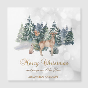 Reindeer,Forest,Bokeh Company  Holiday Card