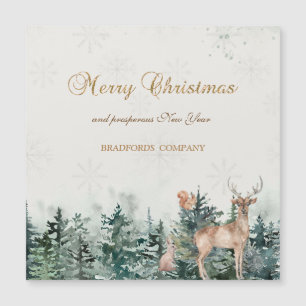 Reindeer,Forest,Snowflakes