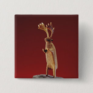 Reindeer, from Cape Dorset 15 Cm Square Badge