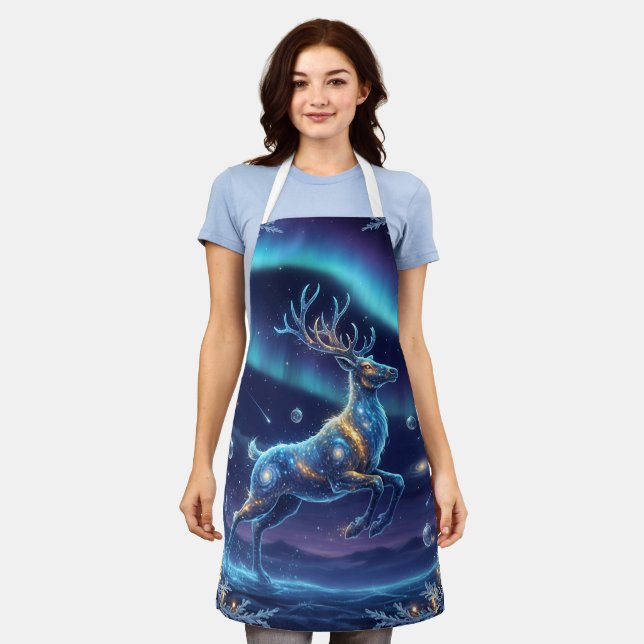 Reindeer Galaxy – Magical Christmas Night Apron (Worn)
