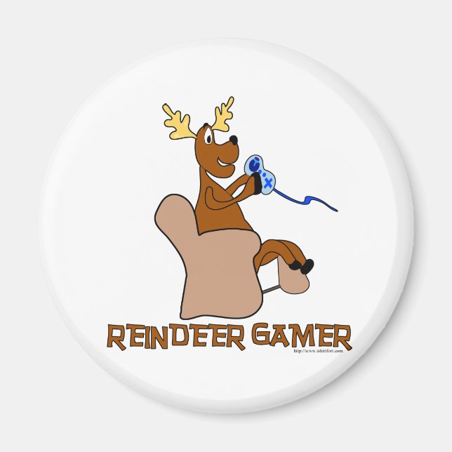 Reindeer Gamer Magnet (Front)