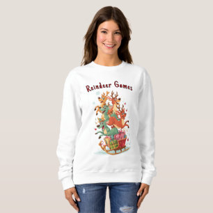 Reindeer Games Holiday Hoodie – Funny Christmas Sw