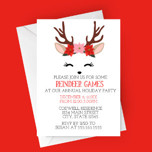Reindeer Games Holiday Party Invitation