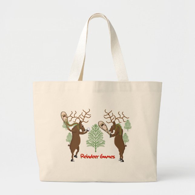 Reindeer Games Large Tote Bag (Front)