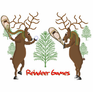 Reindeer games photo sculpture decoration