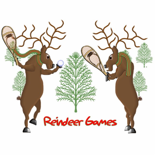 Reindeer games photo sculpture decoration (Front)