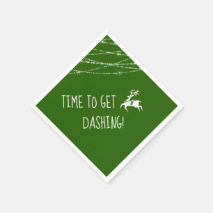 Reindeer Get Dashing Black Friday Choose Colour Napkin