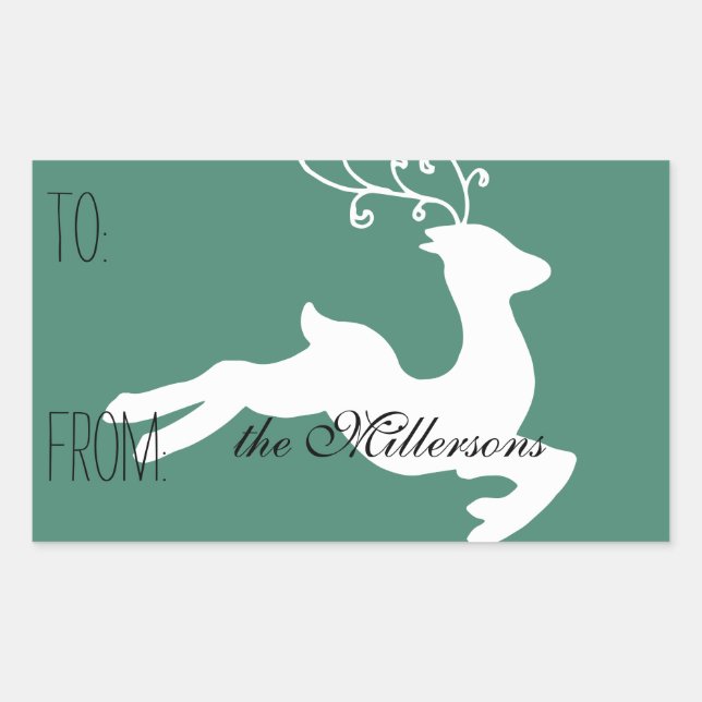Reindeer Gift Tag (Front)
