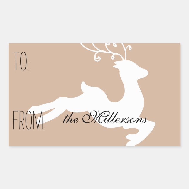 Reindeer Gift Tag (Front)
