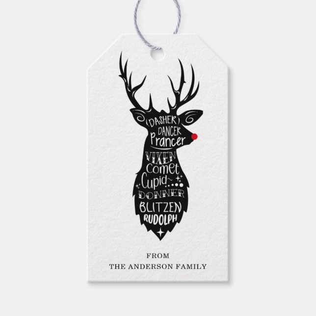 Reindeer Gift Tags (Front)