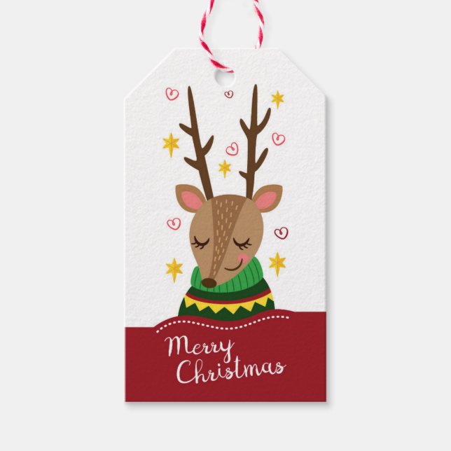 Reindeer Gift Tags (Front)